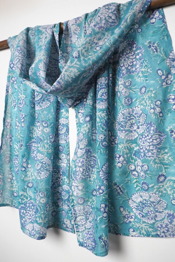 インド インド更紗 草木染めコットンボイルスカーフ - アジアの布専門店ウィージャ