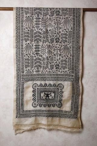インドのカンタ刺繍のストール - アジアの布専門店ウィージャ